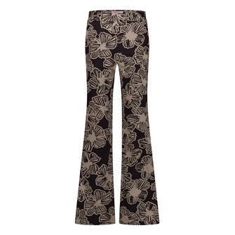 Studio Anneloes Dames Broek 12450 Zwart dessin