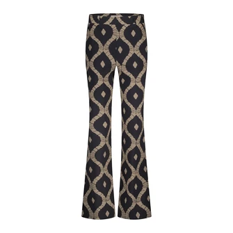 Studio Anneloes Dames Broek 12900 Zwart dessin
