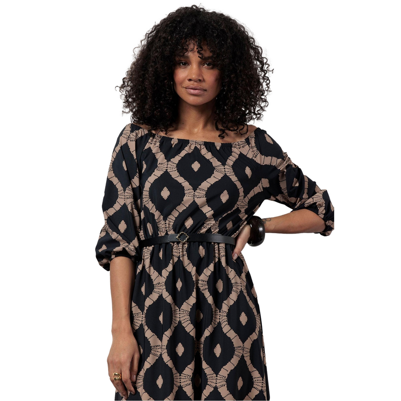 Studio Anneloes Dames Jurk 12875 Zwart dessin