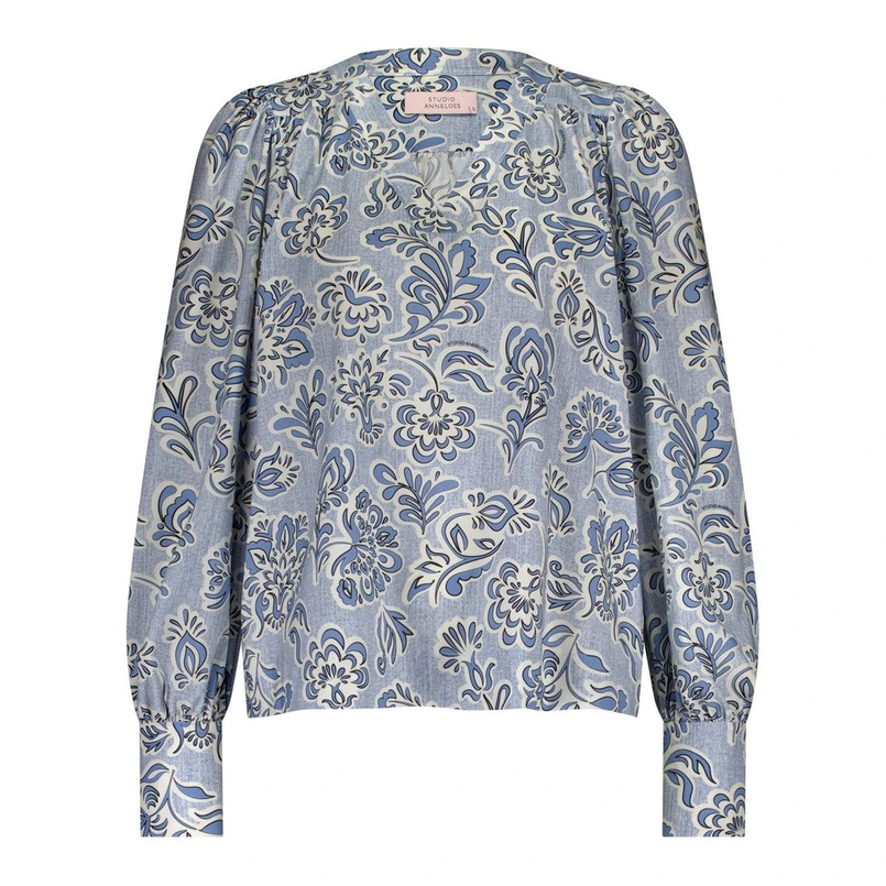 Studio Anneloes Dames Top 12640 Blauw dessin
