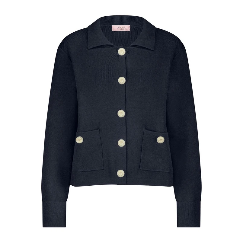 Studio Anneloes Dames Vest 12581 Dark blue denim