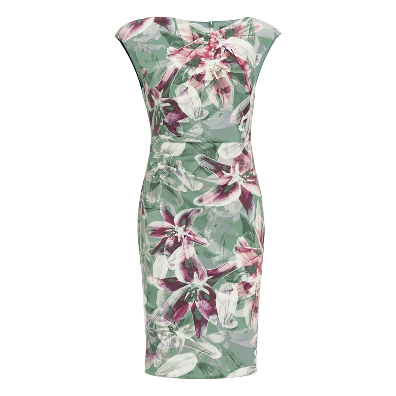 Swing Dames Jurk 5aj142 Groen dessin