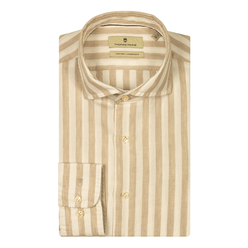 Thomas Maine Heren Overhemd 517719.81 Beige