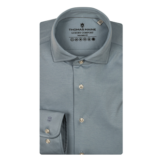 Thomas Maine Heren Overhemd 517778.62 Midden blauw
