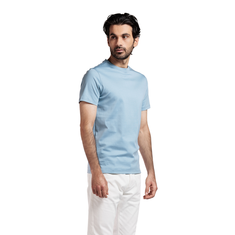 Thomas Maine Heren T-shirt 5150tm078.62 Midden blauw