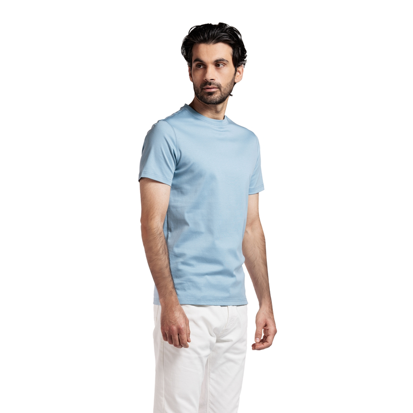 Thomas Maine Heren T-shirt 5150tm078.62 Midden blauw