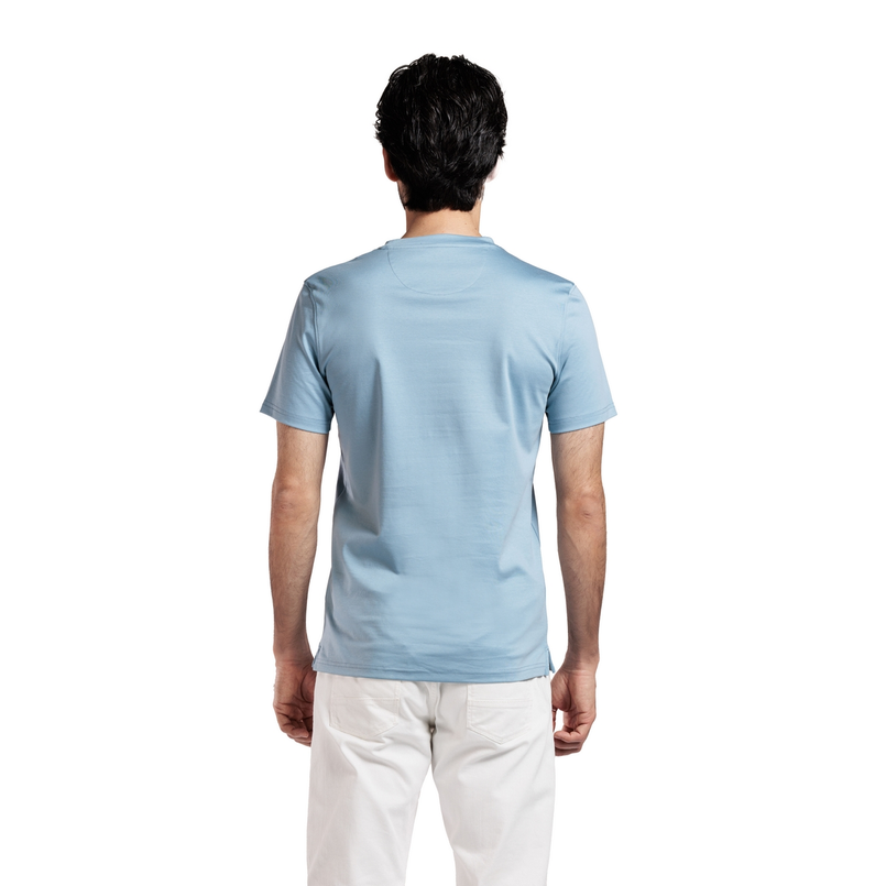 Thomas Maine Heren T-shirt 5150tm078.62 Midden blauw