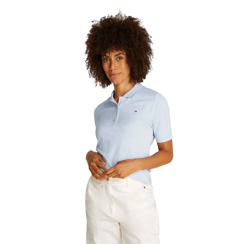 Tommy Hilfiger Dames Polo Ww0ww43224c1o Bleu