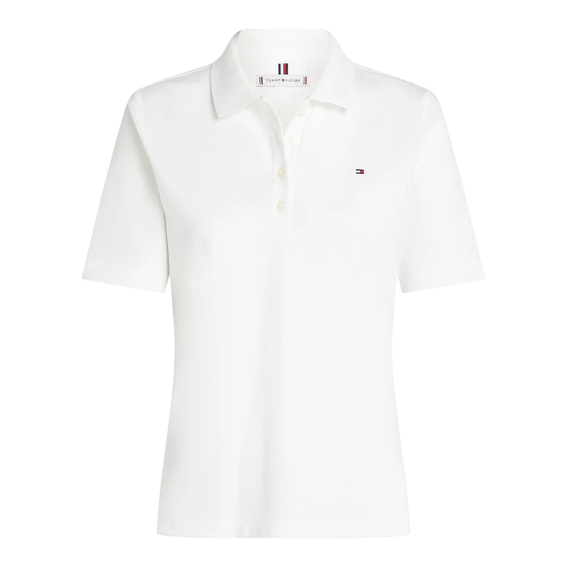 Tommy Hilfiger Dames Polo Ww0ww43224ybl OFF-WHITE