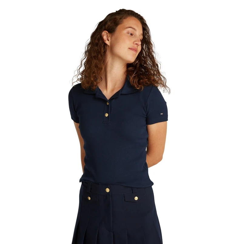 Tommy Hilfiger Dames Polo Ww0ww45436c1g Navy