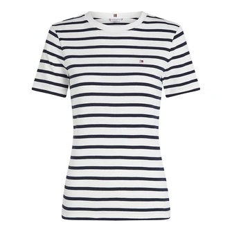 Tommy Hilfiger Dames Top Ww0ww405870bf Blauw dessin