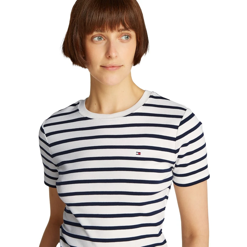 Tommy Hilfiger Dames Top Ww0ww405870bf Blauw dessin