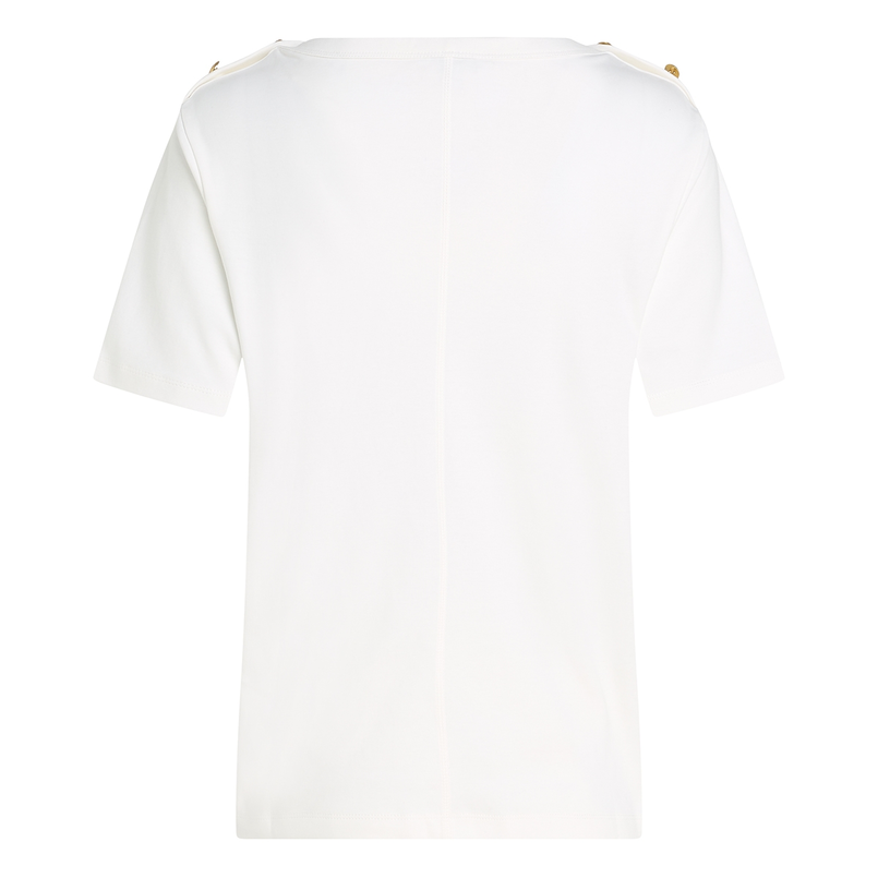 Tommy Hilfiger Dames Top Ww0ww42907ybl Ecru