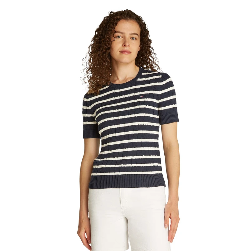 Tommy Hilfiger Dames Trui Ww0ww387440a5 Blauw dessin