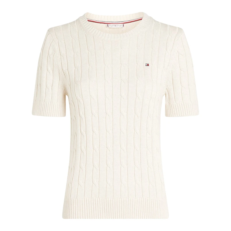 Tommy Hilfiger Dames Trui Ww0ww387440f5 Ecru