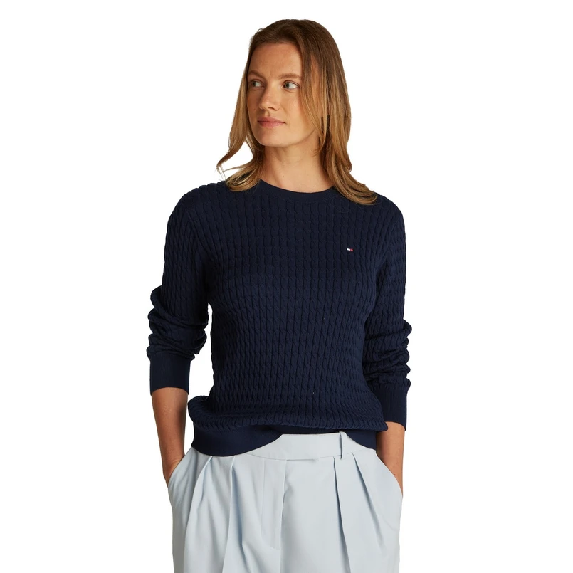 Tommy Hilfiger Dames Trui Ww0ww44993c1g Navy