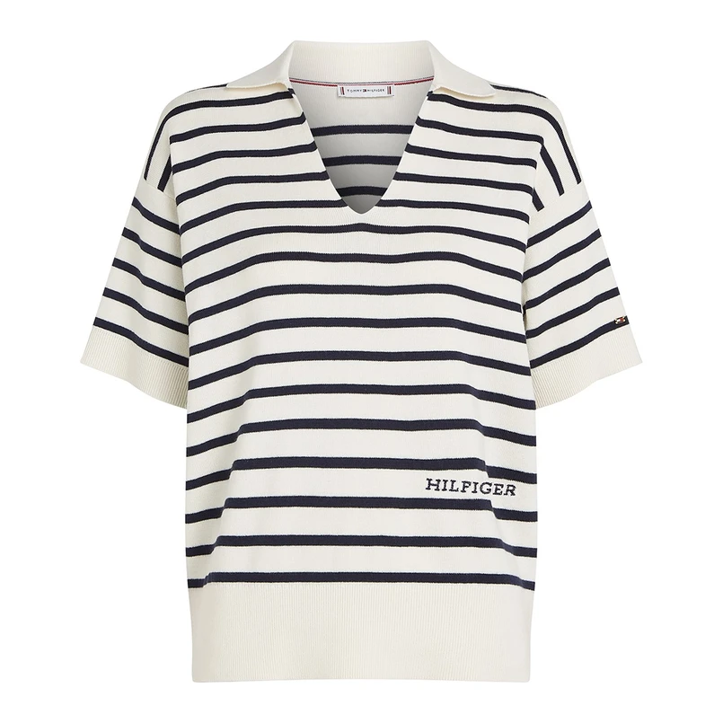 Tommy Hilfiger Dames Trui Ww0ww454000fb Blauw dessin