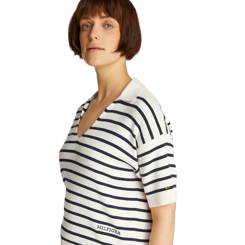 Tommy Hilfiger Dames Trui Ww0ww454000fb Blauw dessin