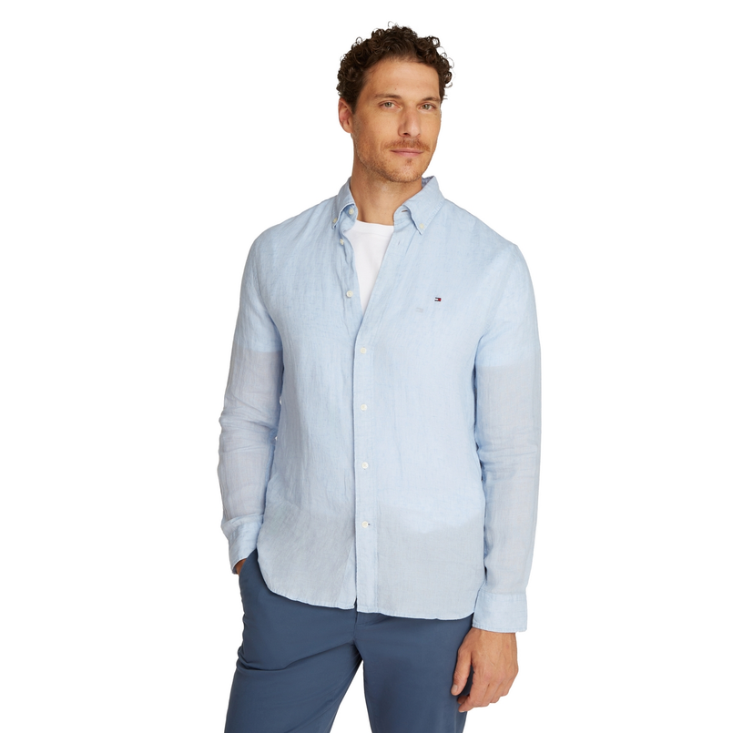 Tommy Hilfiger Heren Overhemd Mw0mw34602c1o Bleu