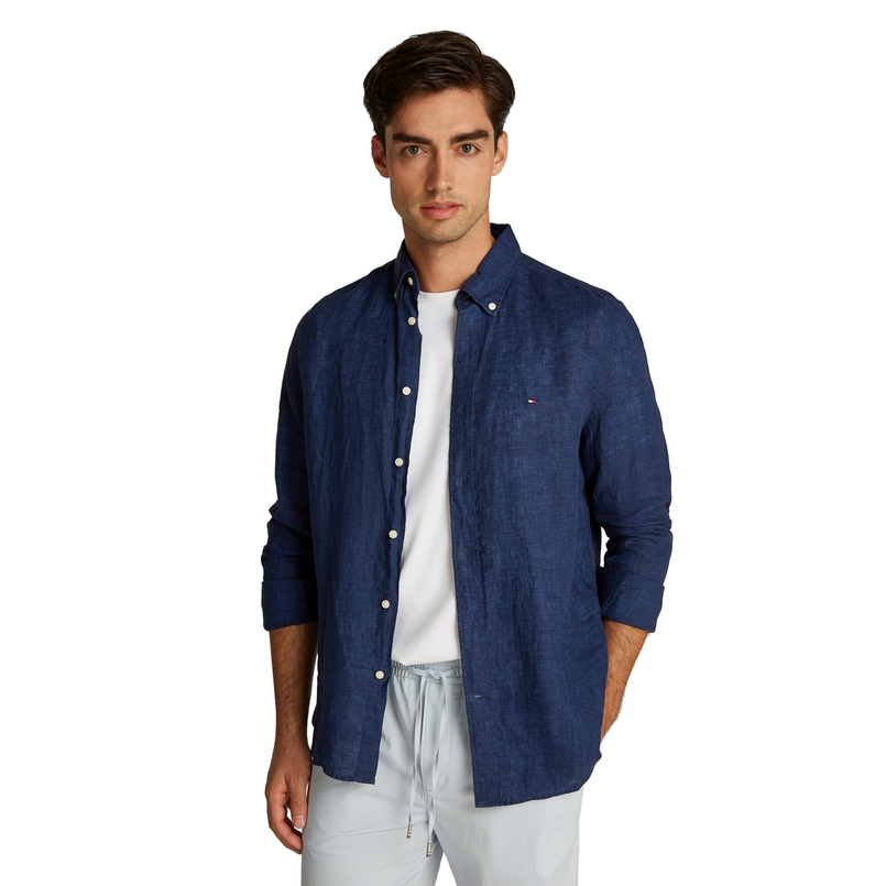Tommy Hilfiger Heren Overhemd Mw0mw34602dcc Navy