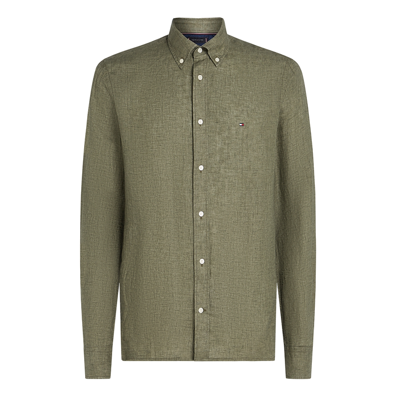 Tommy Hilfiger Heren Overhemd Mw0mw34602pli Groen