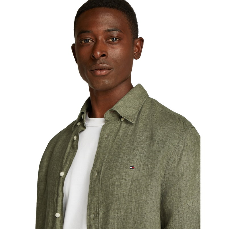 Tommy Hilfiger Heren Overhemd Mw0mw34602pli Groen