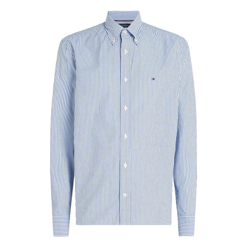 Tommy Hilfiger Heren Overhemd Mw0mw375490a7 Bleu