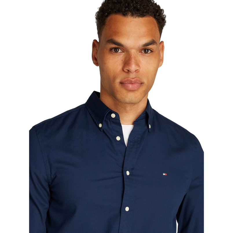 Tommy Hilfiger Heren Overhemd Mw0mw38556dcc Navy