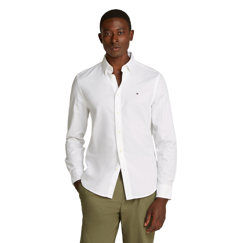 Tommy Hilfiger Heren Overhemd Mw0mw38556ycf Wit