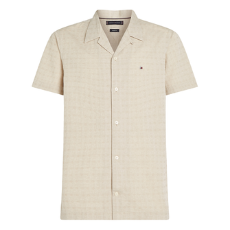 Tommy Hilfiger Heren Overhemd Mw0mw38564ya8 Ecru