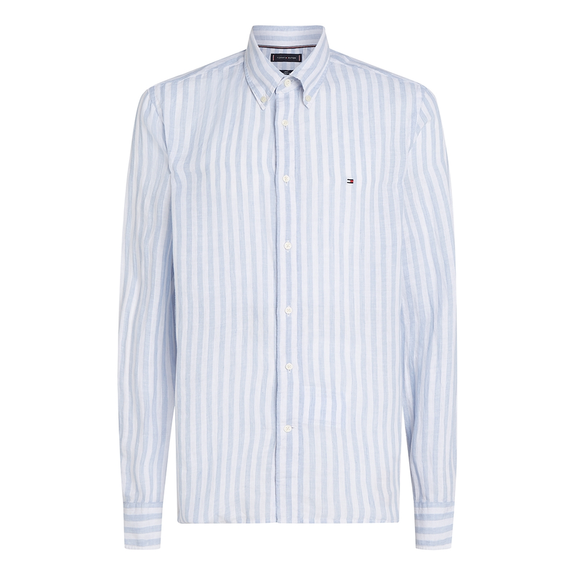 Tommy Hilfiger Heren Overhemd Mw0mw385810a4 Bleu