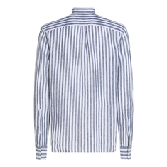 Tommy Hilfiger Heren Overhemd Mw0mw385810a5 Blauw mele