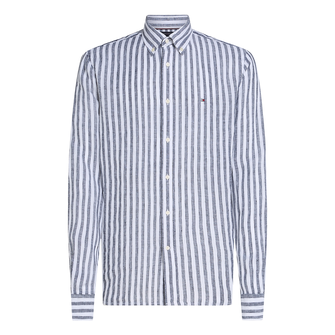 Tommy Hilfiger Heren Overhemd Mw0mw385810a5 Blauw mele