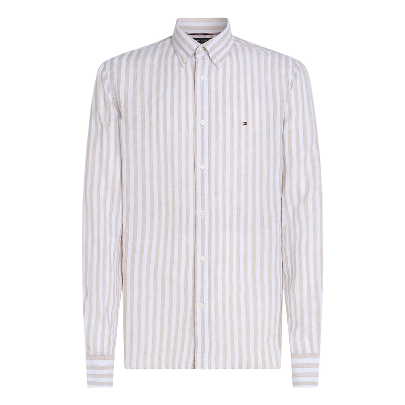 Tommy Hilfiger Heren Overhemd Mw0mw385810aa Beige