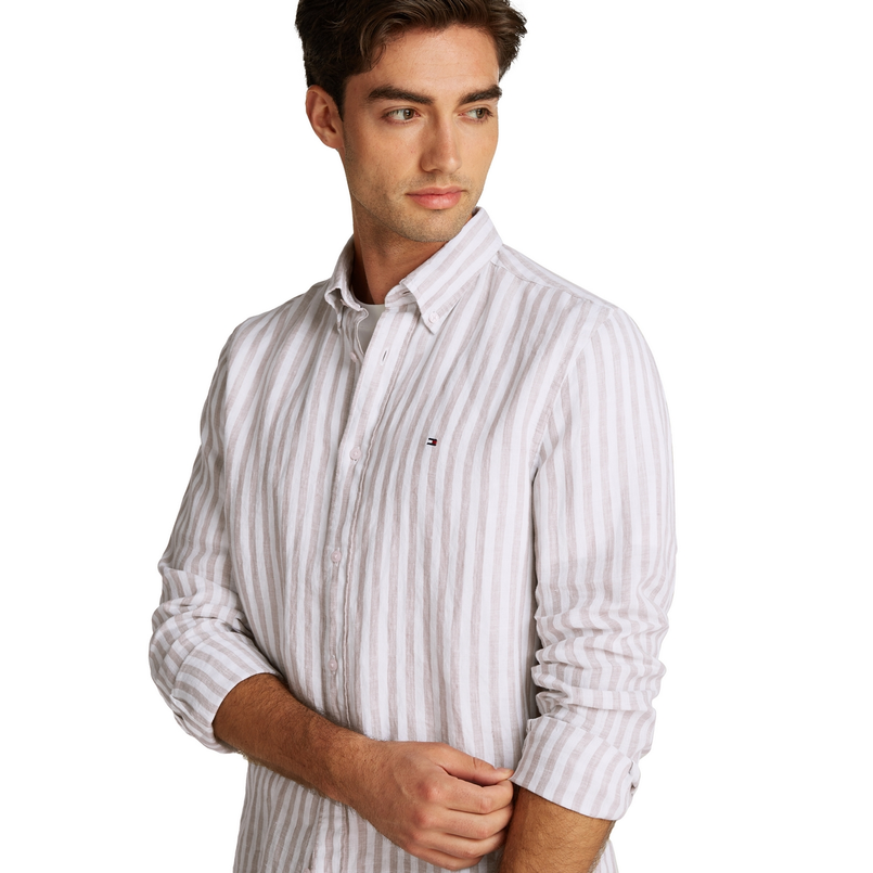 Tommy Hilfiger Heren Overhemd Mw0mw385810aa Beige