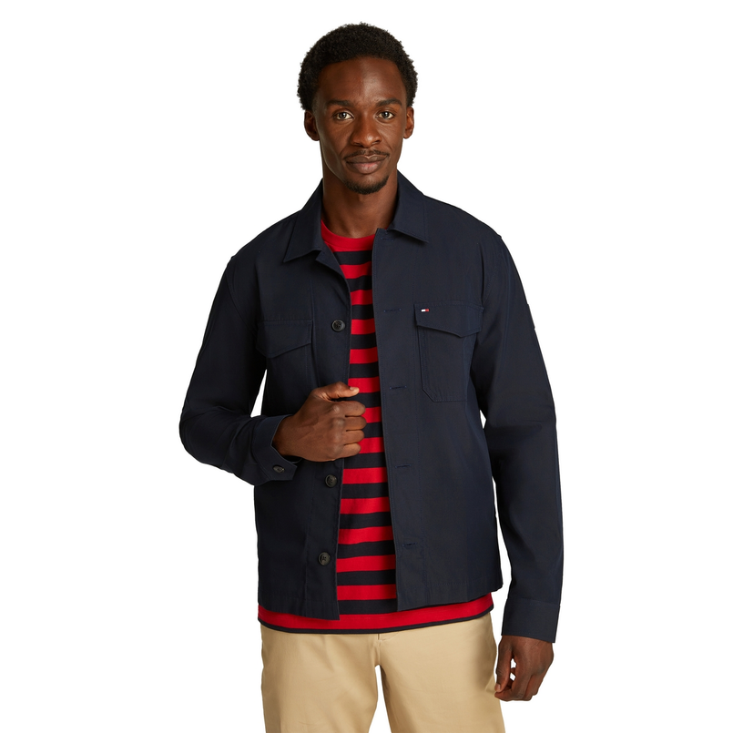 Tommy Hilfiger Heren Overhemd Mw0mw38712dw5 Navy