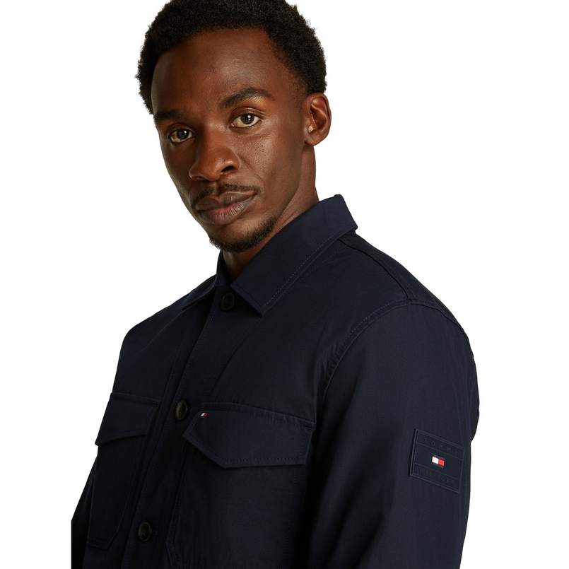 Tommy Hilfiger Heren Overhemd Mw0mw38712dw5 Navy