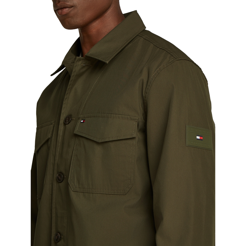 Tommy Hilfiger Heren Overhemd Mw0mw38712rbn Olijf