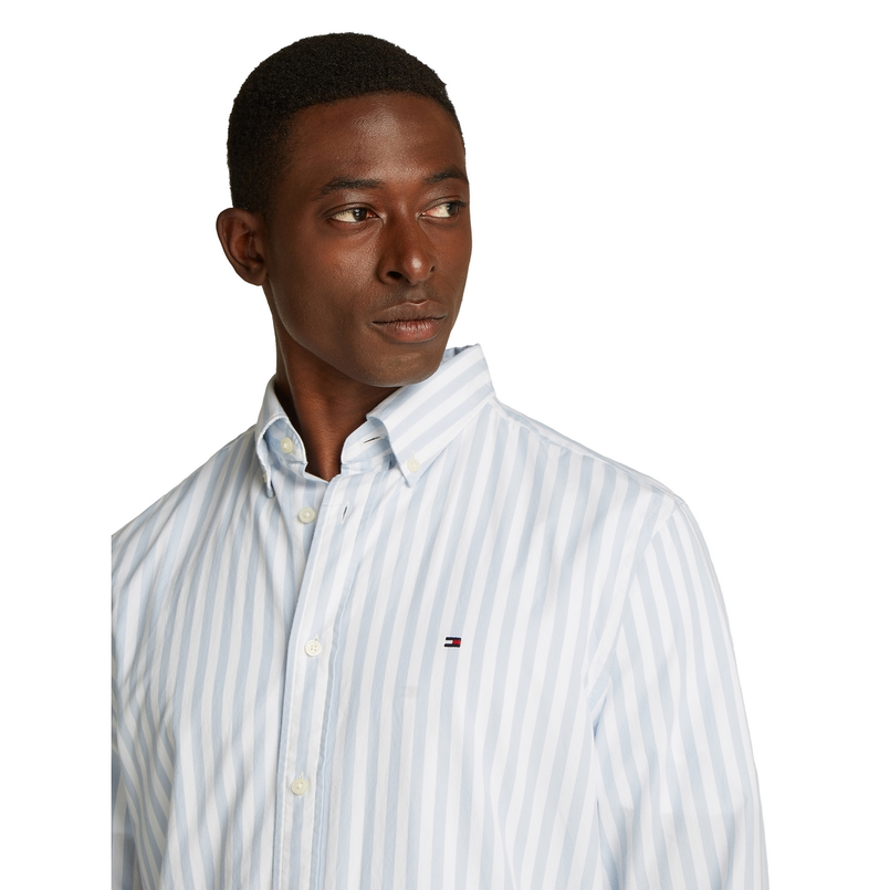 Tommy Hilfiger Heren Overhemd Mw0mw391590a4 Bleu
