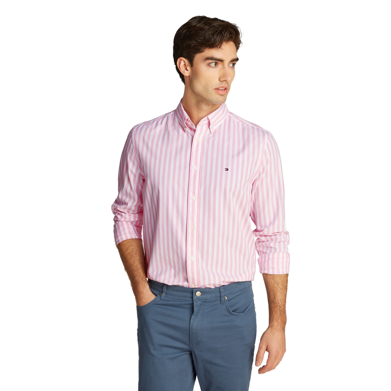 Tommy Hilfiger Heren Overhemd Mw0mw391590d1 Roze