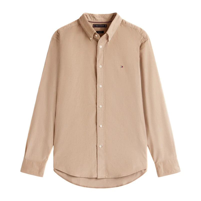 Tommy Hilfiger Heren Overhemd Mw0mw40486 Taupe