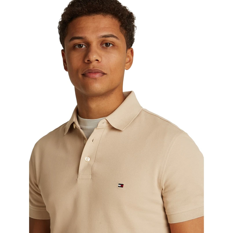 Tommy Hilfiger Heren Polo MW0MW17771RBT Taupe
