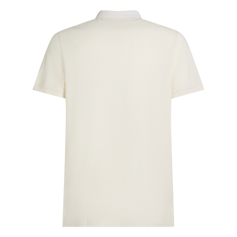 Tommy Hilfiger Heren Polo Mw0mw38473z00 Ecru