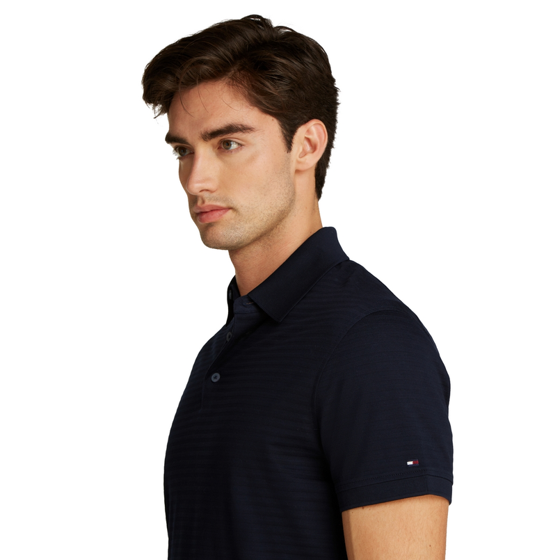 Tommy Hilfiger Heren Polo Mw0mw38743dw5 Bleu