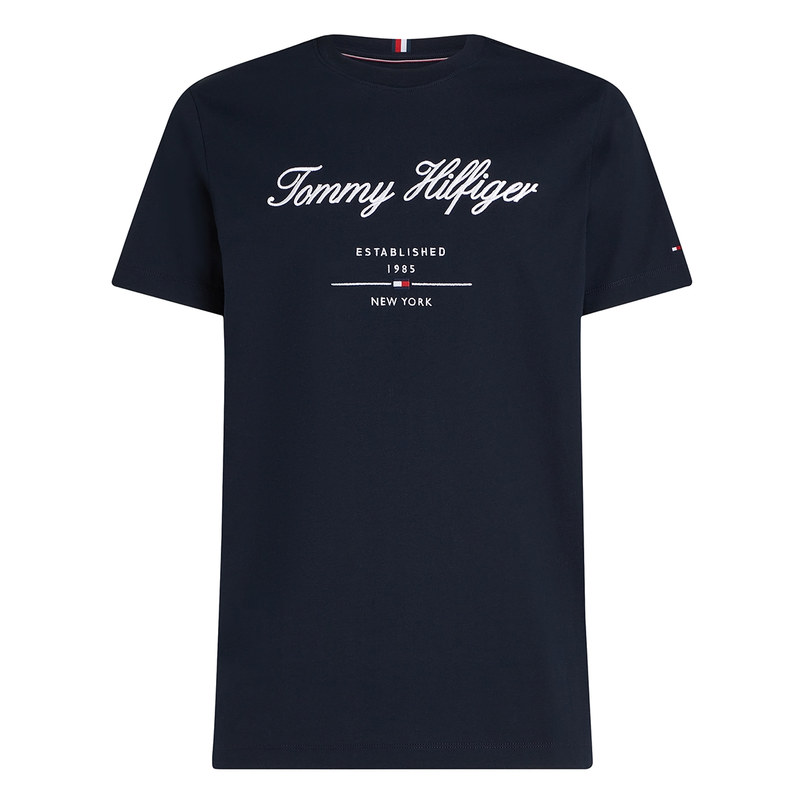Tommy Hilfiger Heren T-shirt Mw0mw33691dw5 Navy