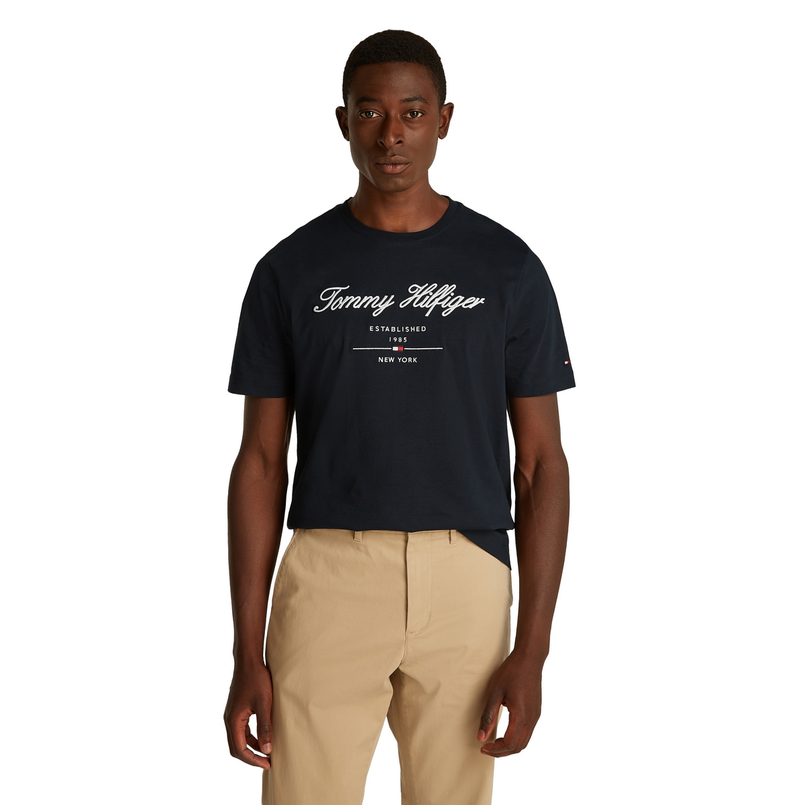 Tommy Hilfiger Heren T-shirt Mw0mw33691dw5 Navy