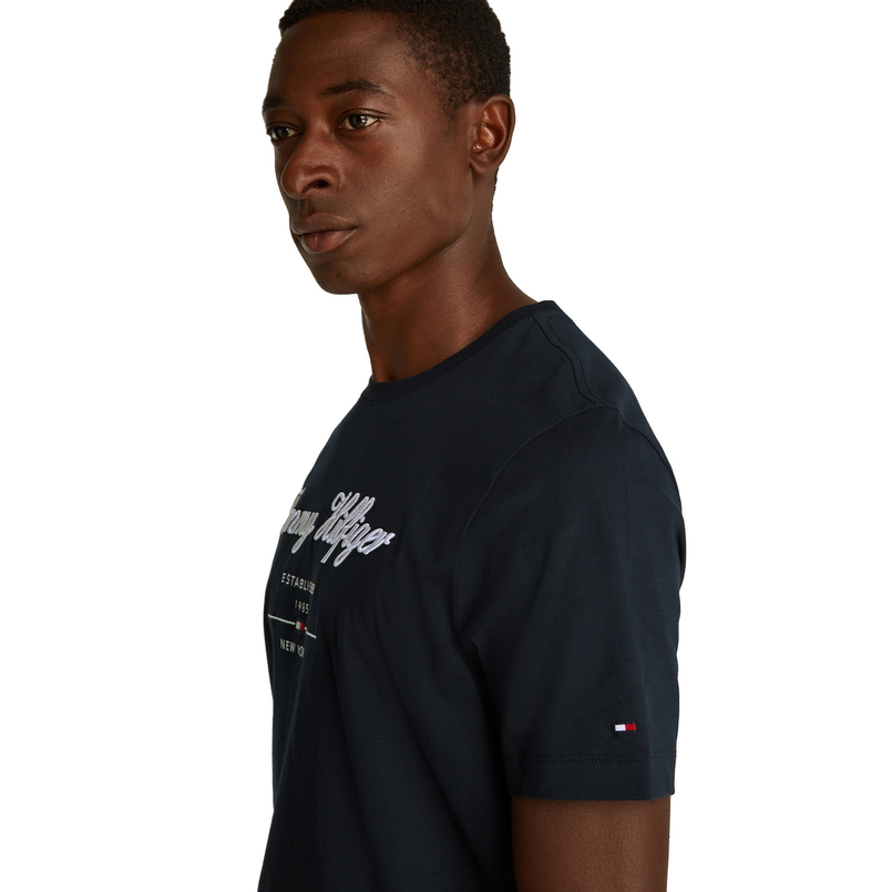 Tommy Hilfiger Heren T-shirt Mw0mw33691dw5 Navy