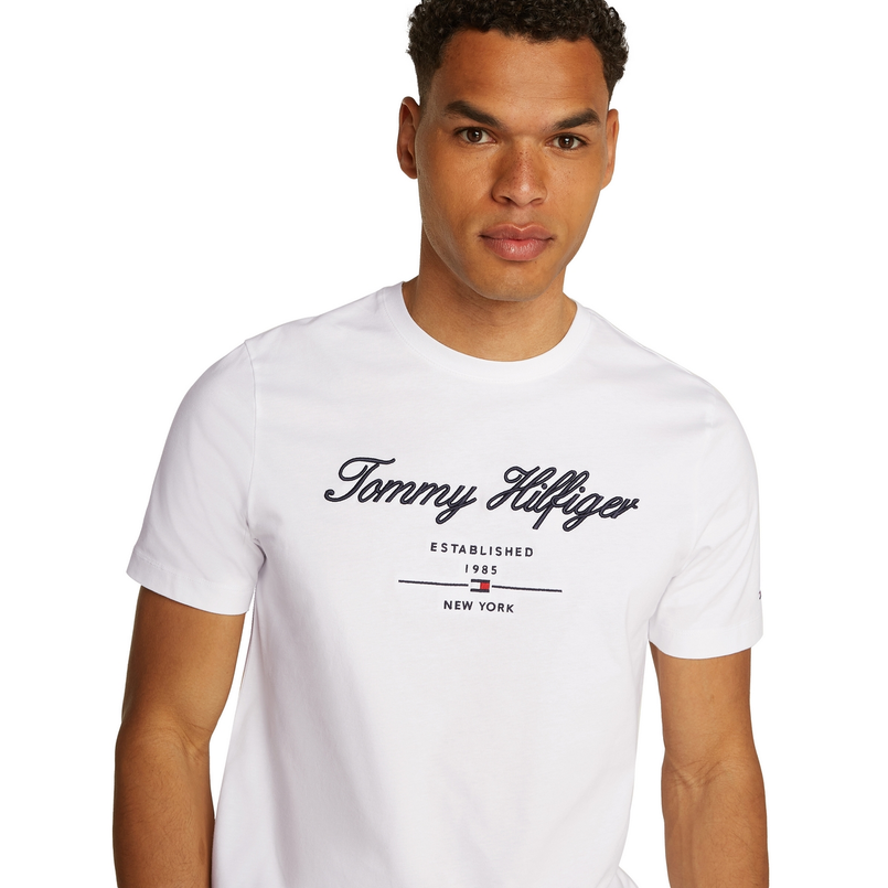 Tommy Hilfiger Heren T-shirt Mw0mw33691ybr Wit