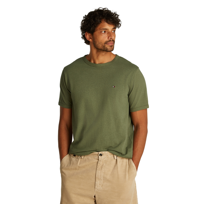 Tommy Hilfiger Heren T-shirt Mw0mw38637pli Groen