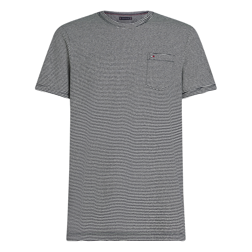 Tommy Hilfiger Heren T-shirt Mw0mw386380a4 Blauw mele
